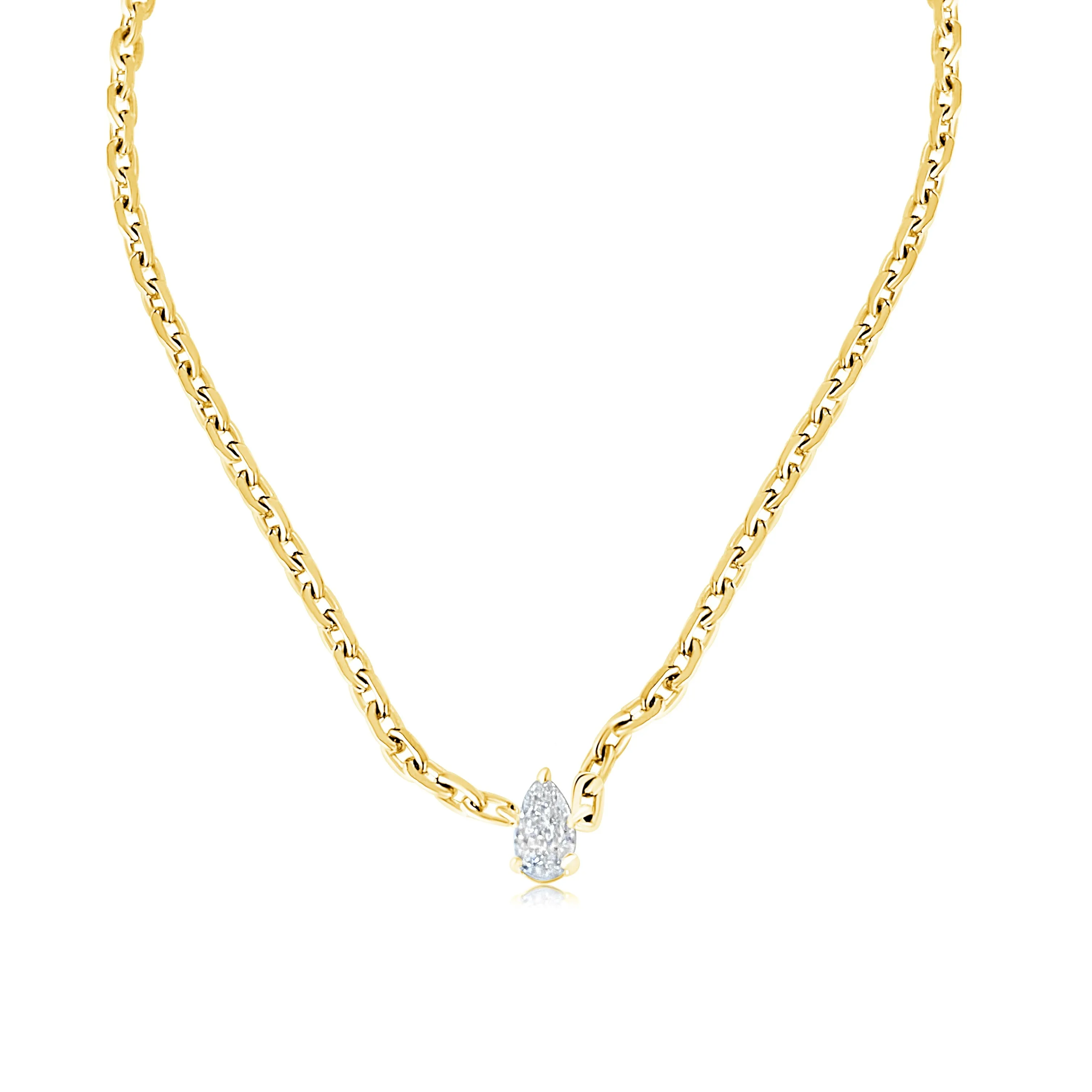 14KT Gold Diamond Yvette Necklace