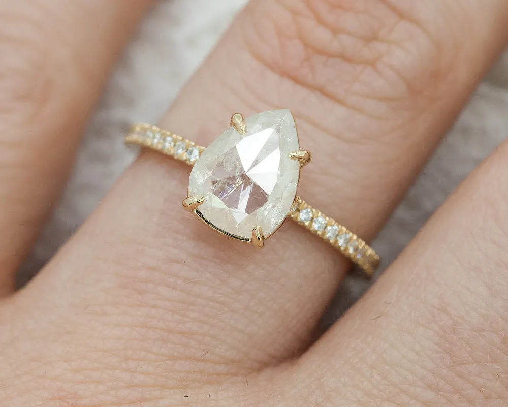 1.50-Carat Rustic Rose Cut Diamond Ring
