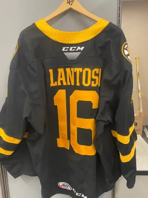 #16 Robert Lantosi 2020-21 Game Worn Black Jersey