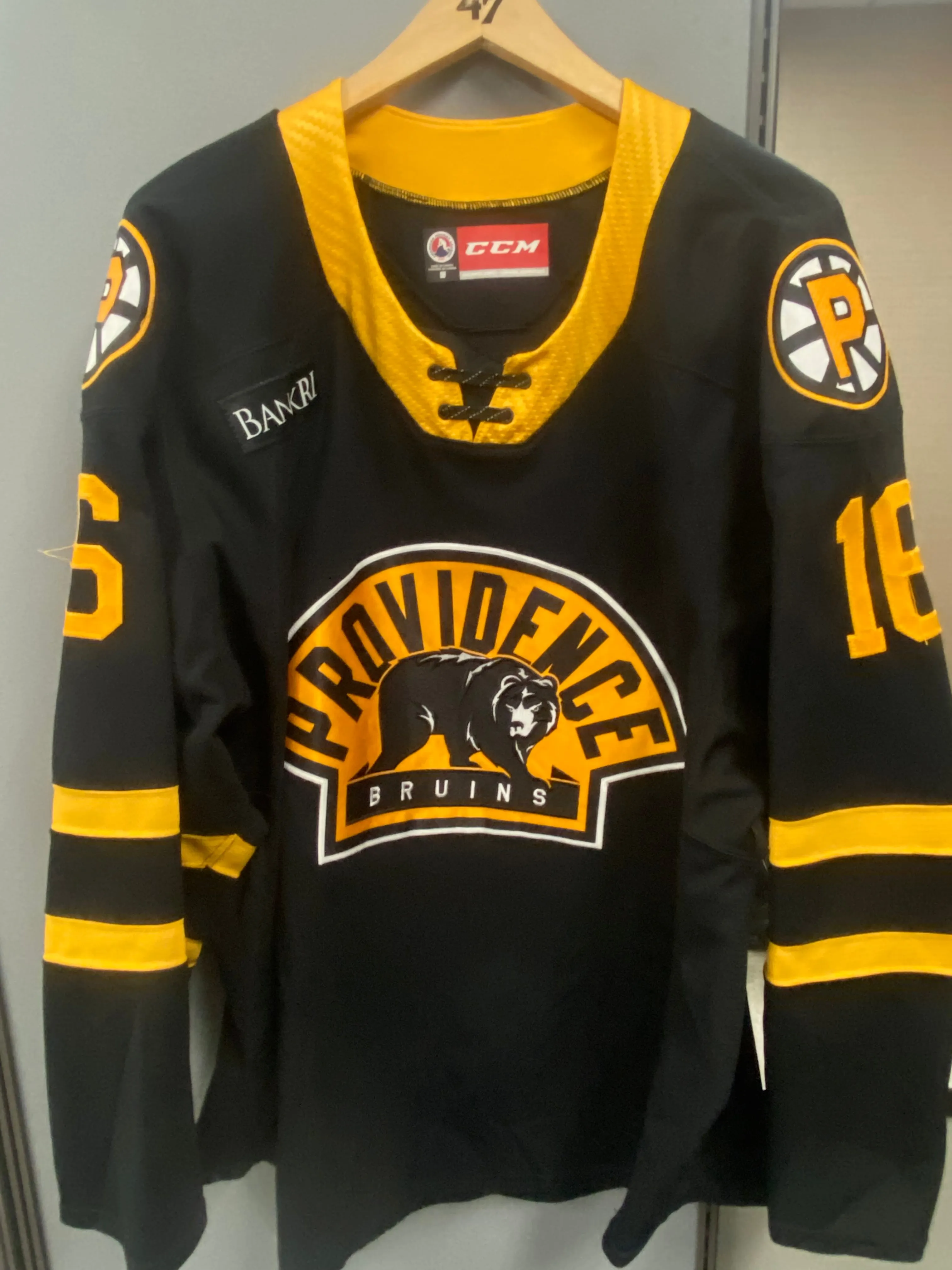 #16 Robert Lantosi 2020-21 Game Worn Black Jersey