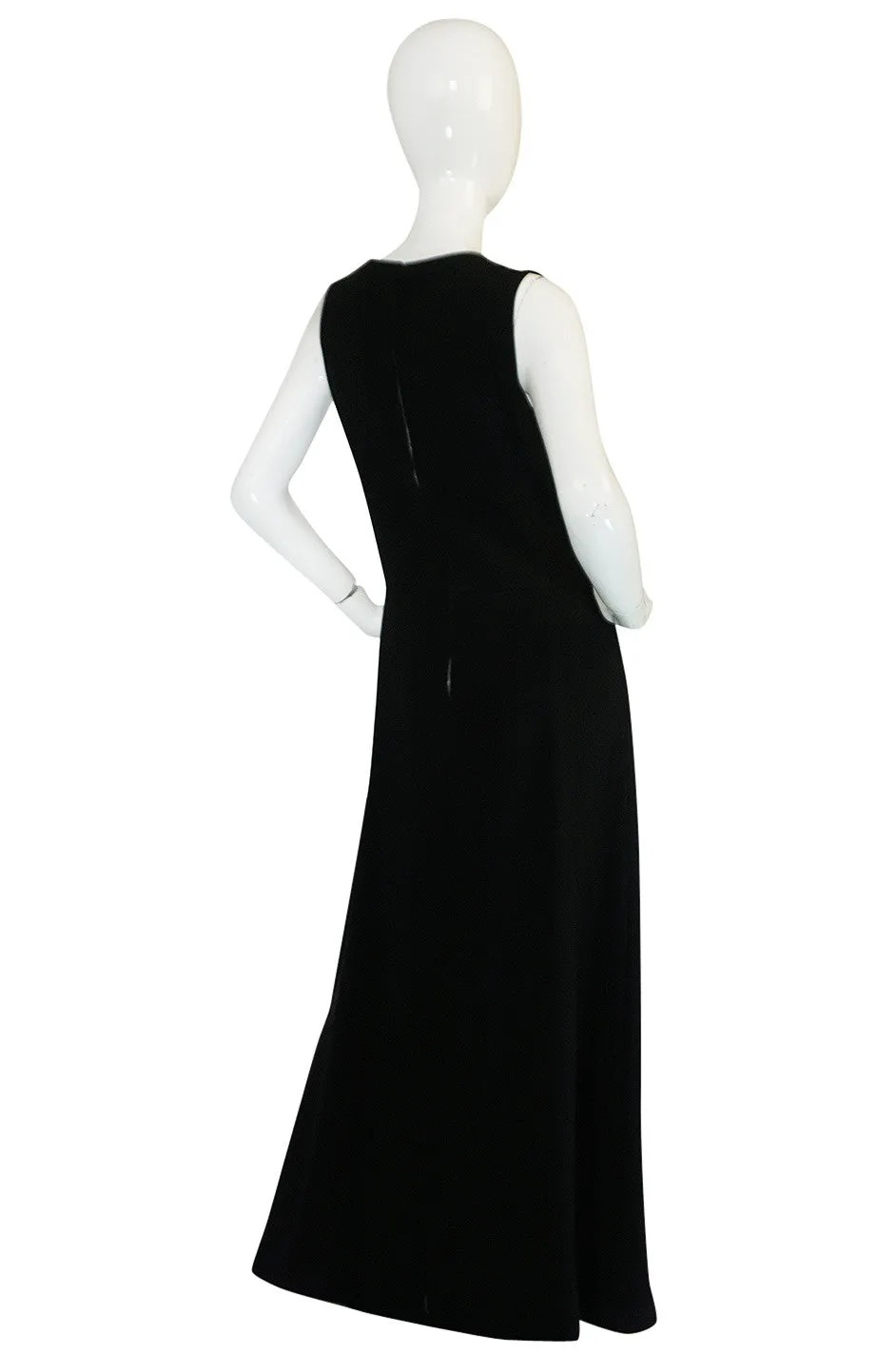 1960s Striking Medallion Embellished Black Dress