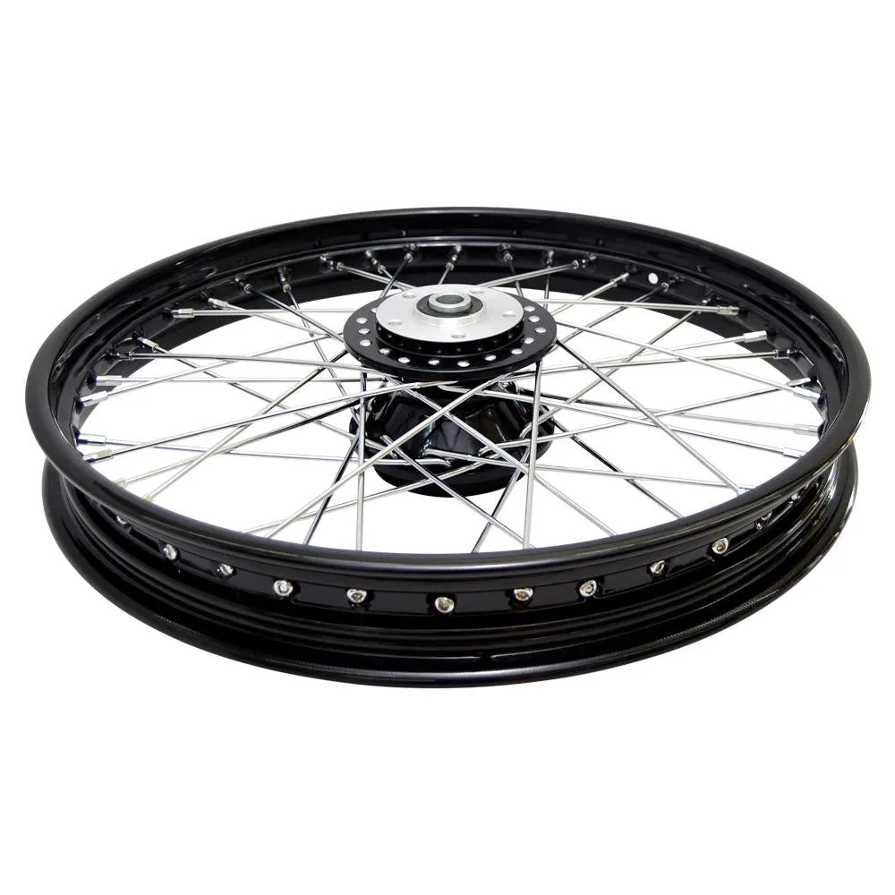 21" x 2.15" Harley Black Spoke Wheel - FX / Dyna / Sportster 1984-1999