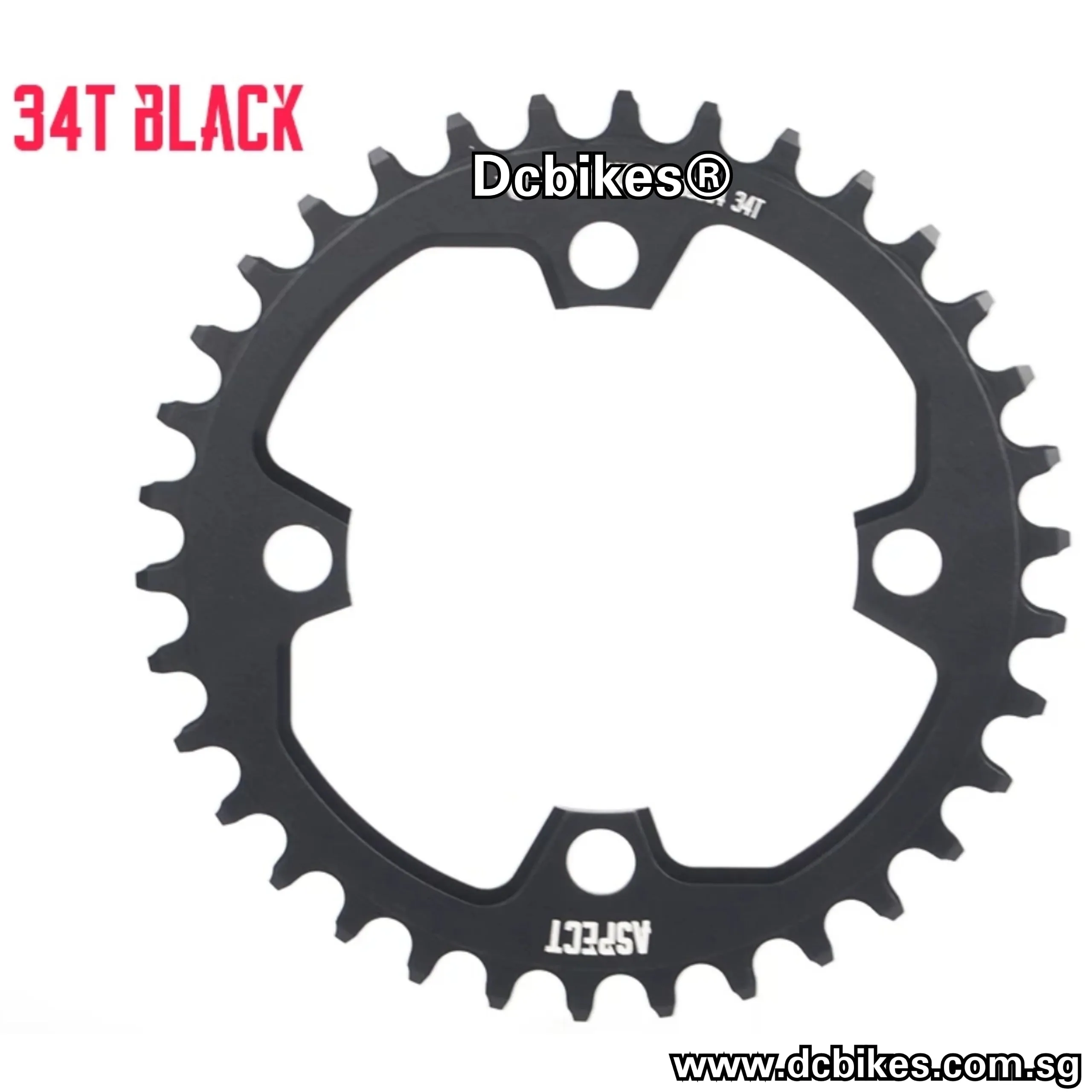 32T | 34T Black Oil Slick 94bcd MTB Narrow Wide Chain Ring