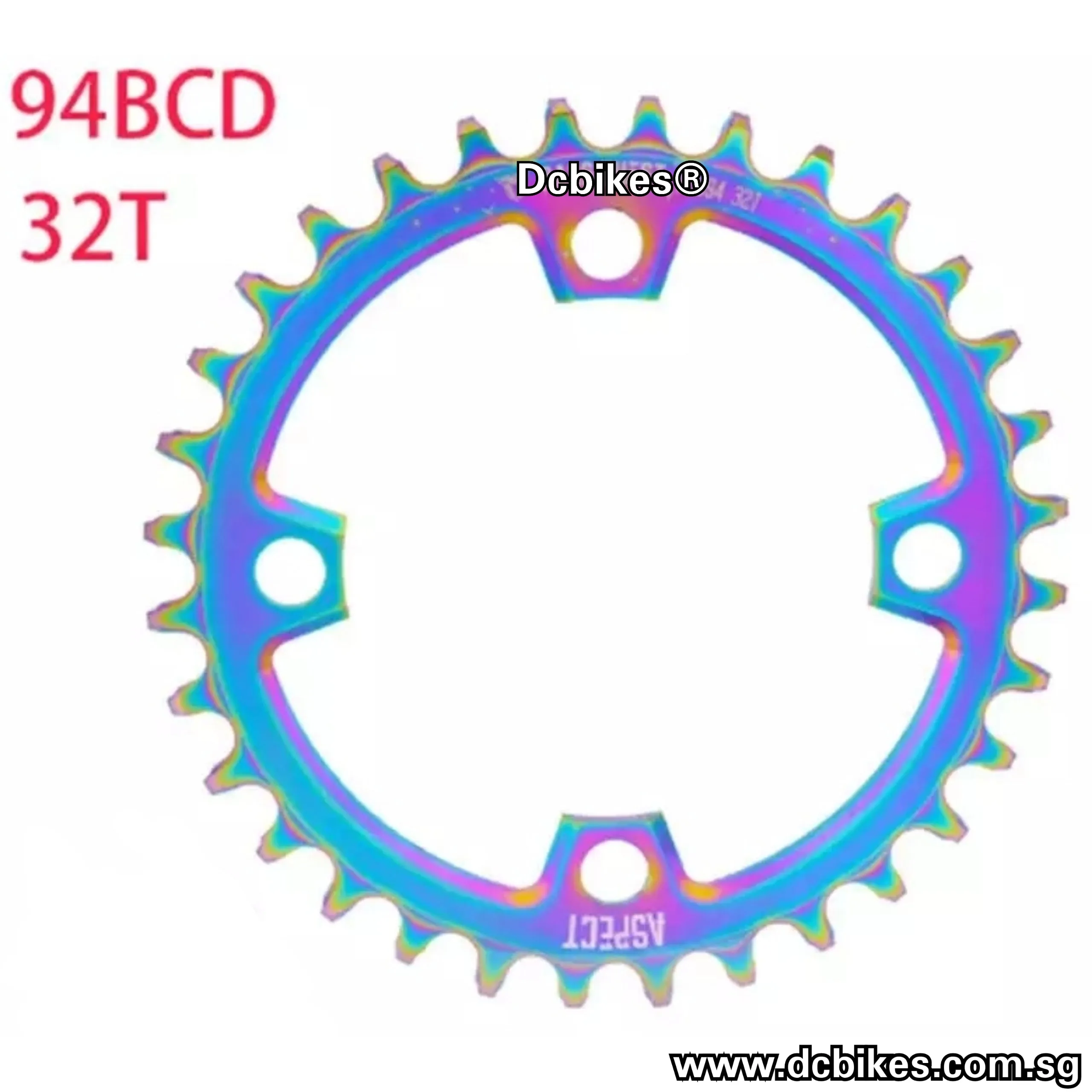 32T | 34T Black Oil Slick 94bcd MTB Narrow Wide Chain Ring