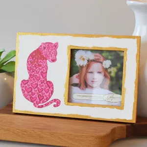 4"x4" Frame Pink Leopard