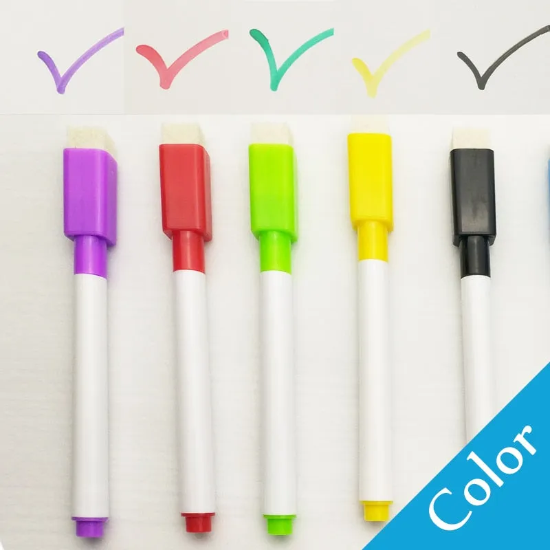 5Pcs Colorful Markers With Eraser