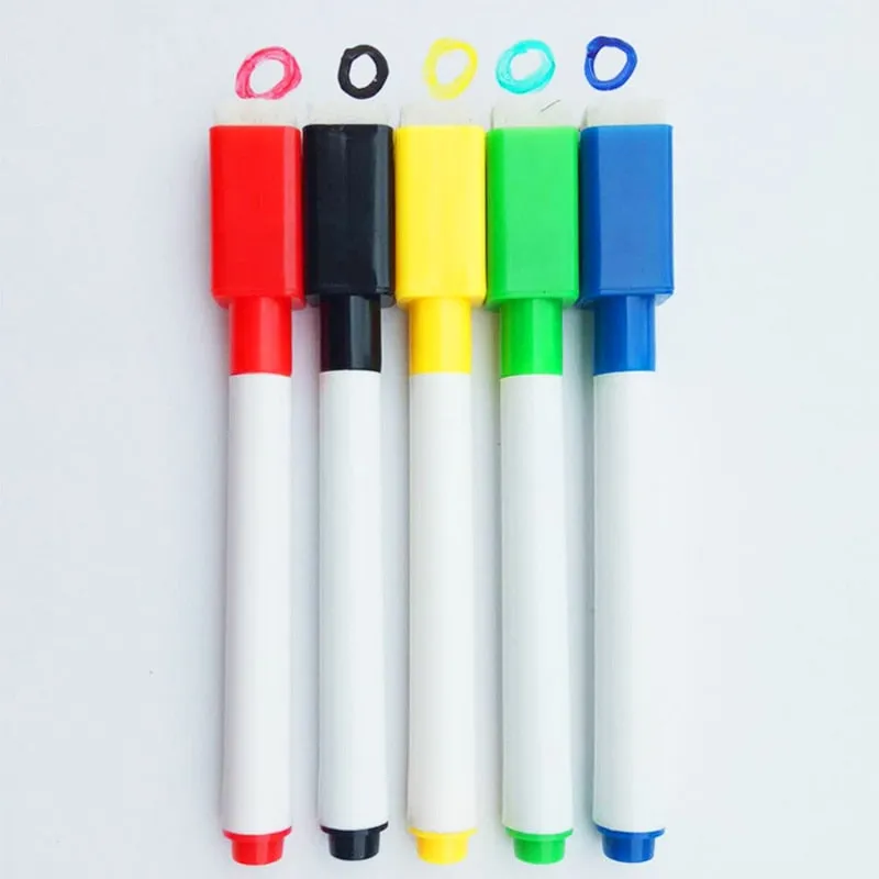 5Pcs Colorful Markers With Eraser
