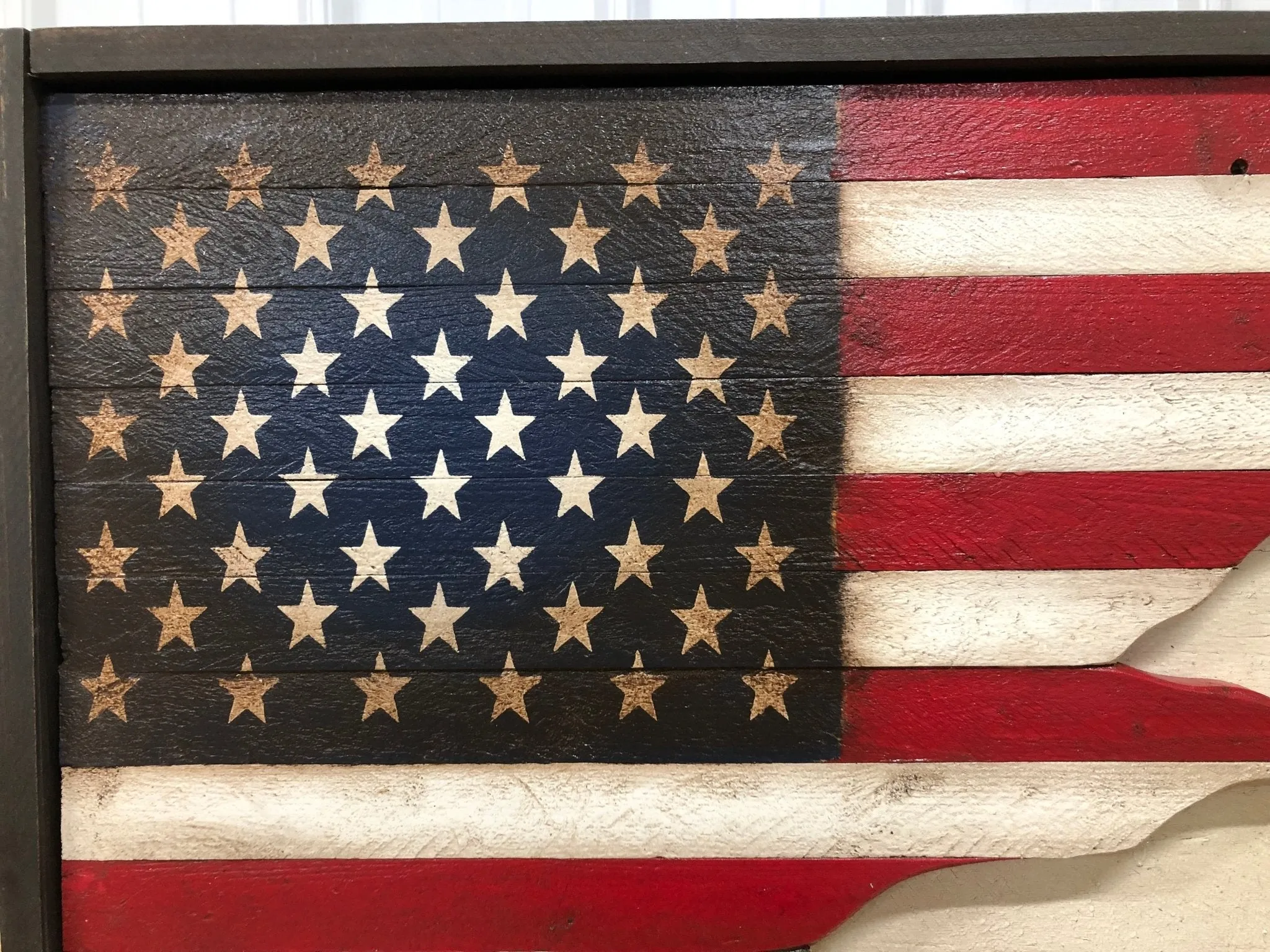 American Italian Flag 3D with Shadow Box