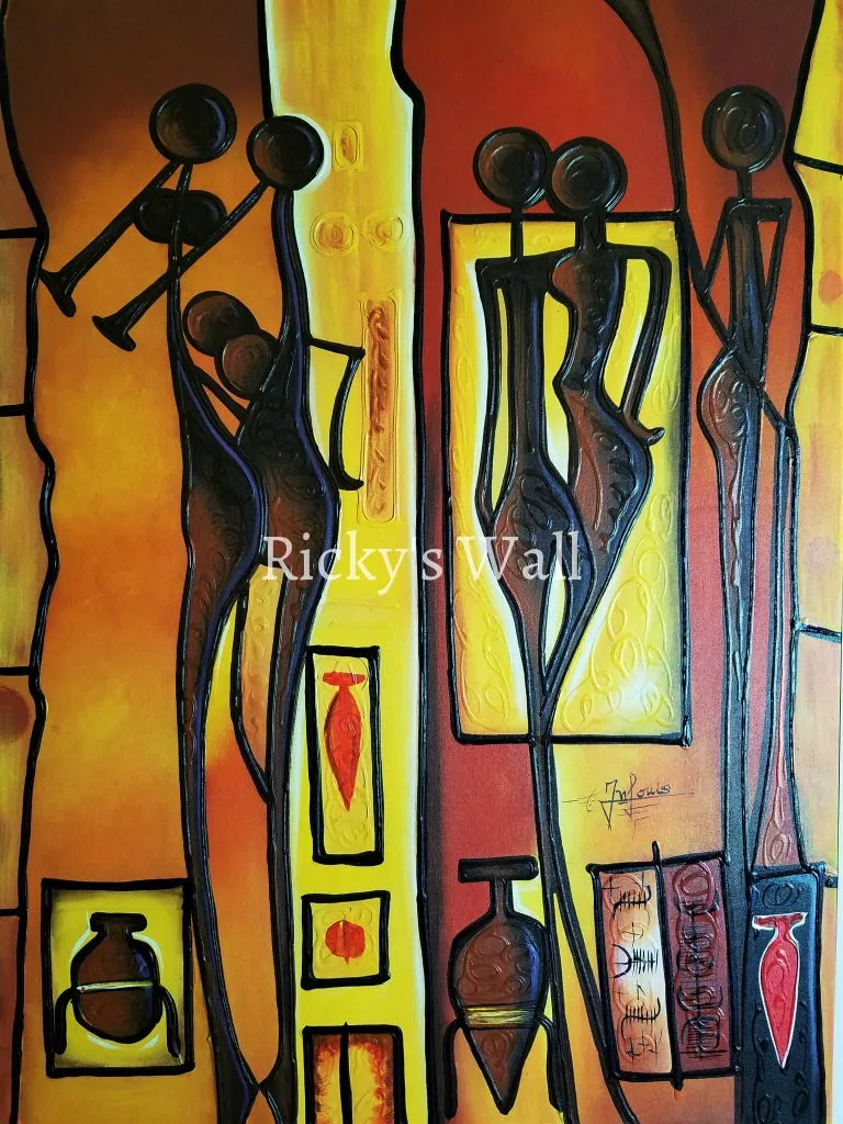 Angle & Dimension (RED) - 30 x 40 by E. Jn-Louis