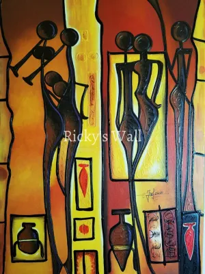 Angle & Dimension (RED) - 30 x 40 by E. Jn-Louis