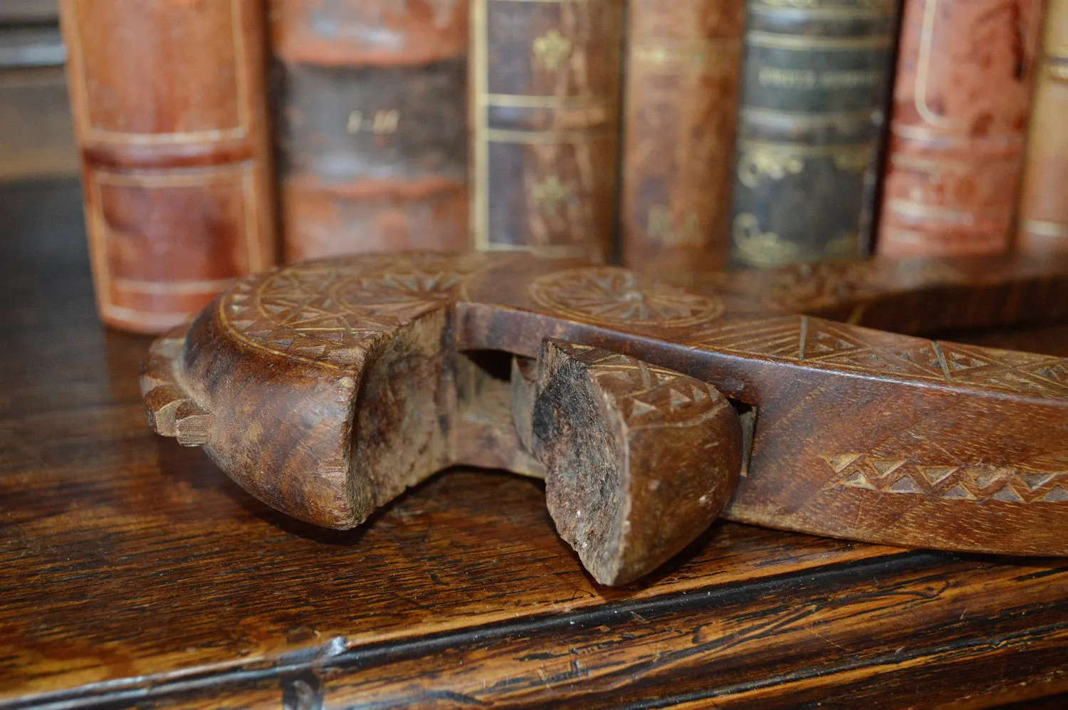 Antique French Nutcracker Hand Held in Carved Wood