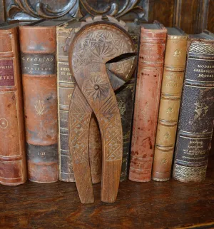 Antique French Nutcracker Hand Held in Carved Wood