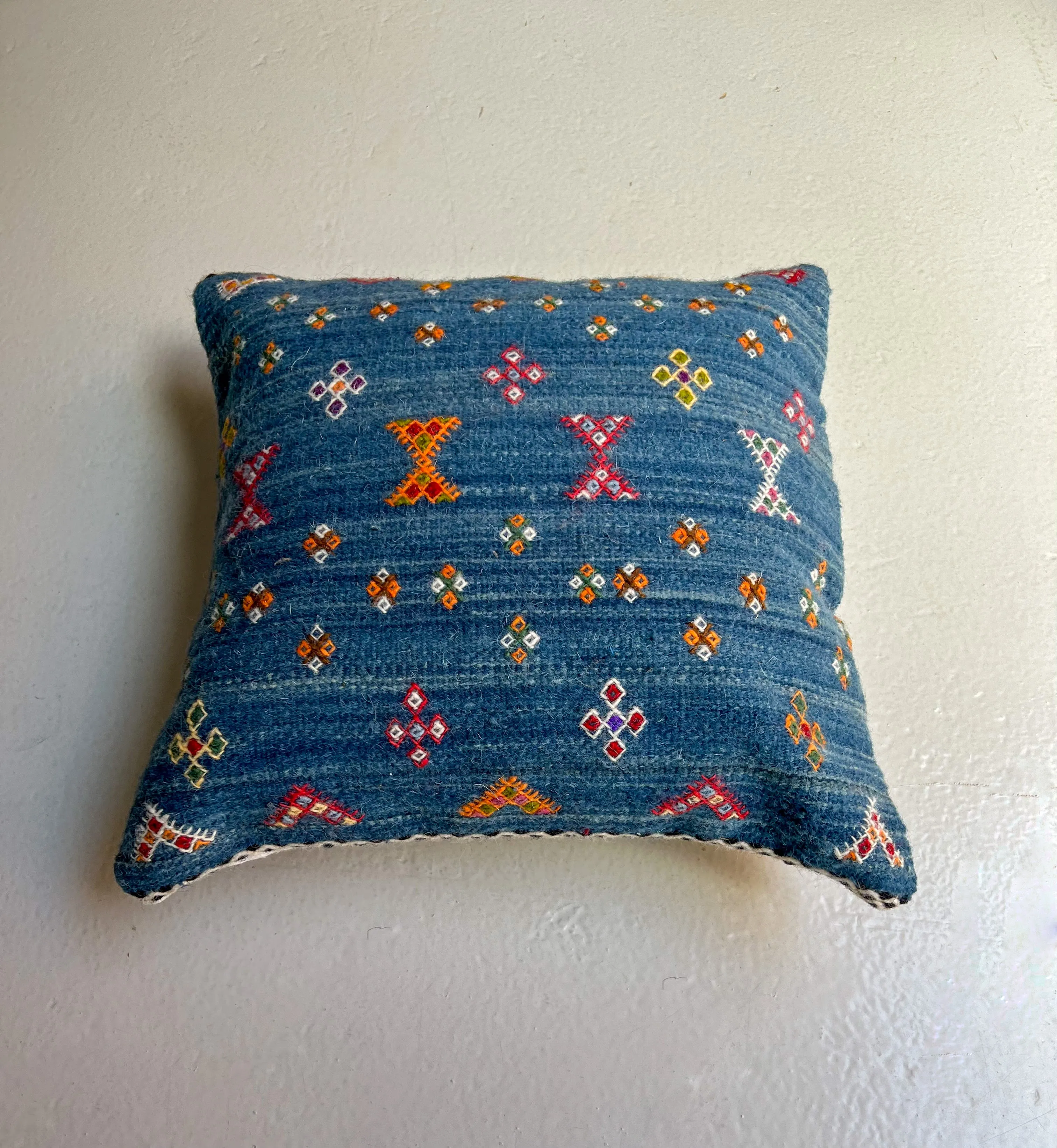 Anzal's Flatweave Pillow - Indigo