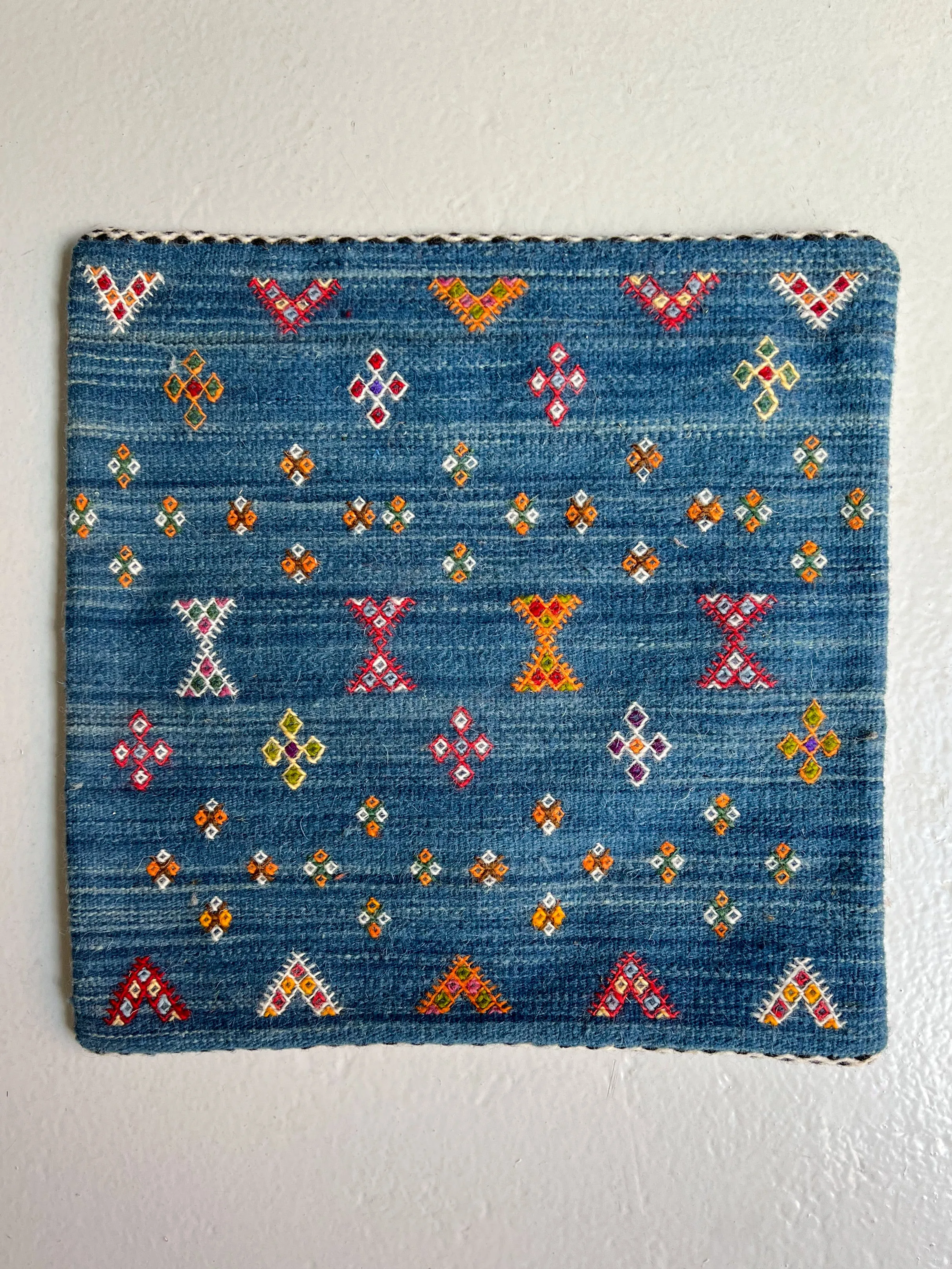 Anzal's Flatweave Pillow - Indigo