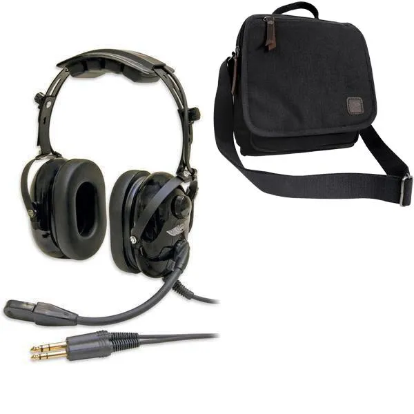 ASA AirClassics HS-1A Passive Headset & Headset Bag Combo