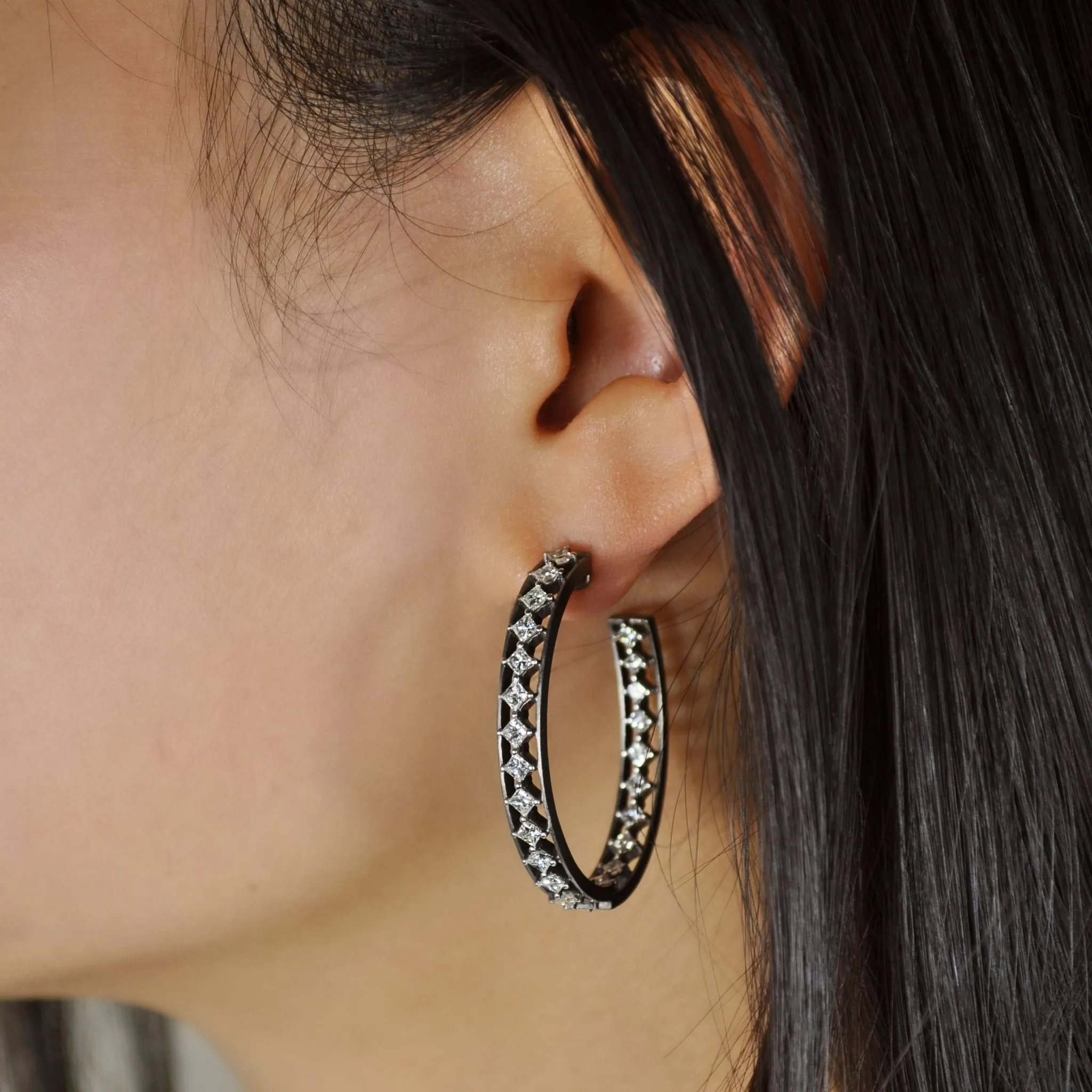 Avira Diamond Hoop Earrings