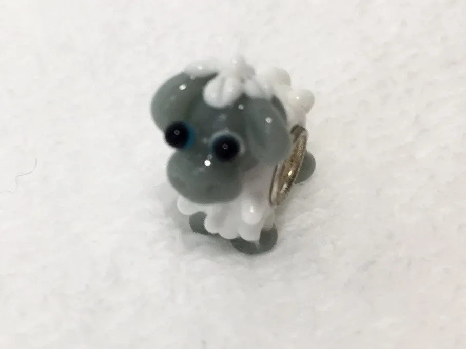 BAABAA SHEEP - European Lampwork Glass BAABAA SHEEP  Bead,