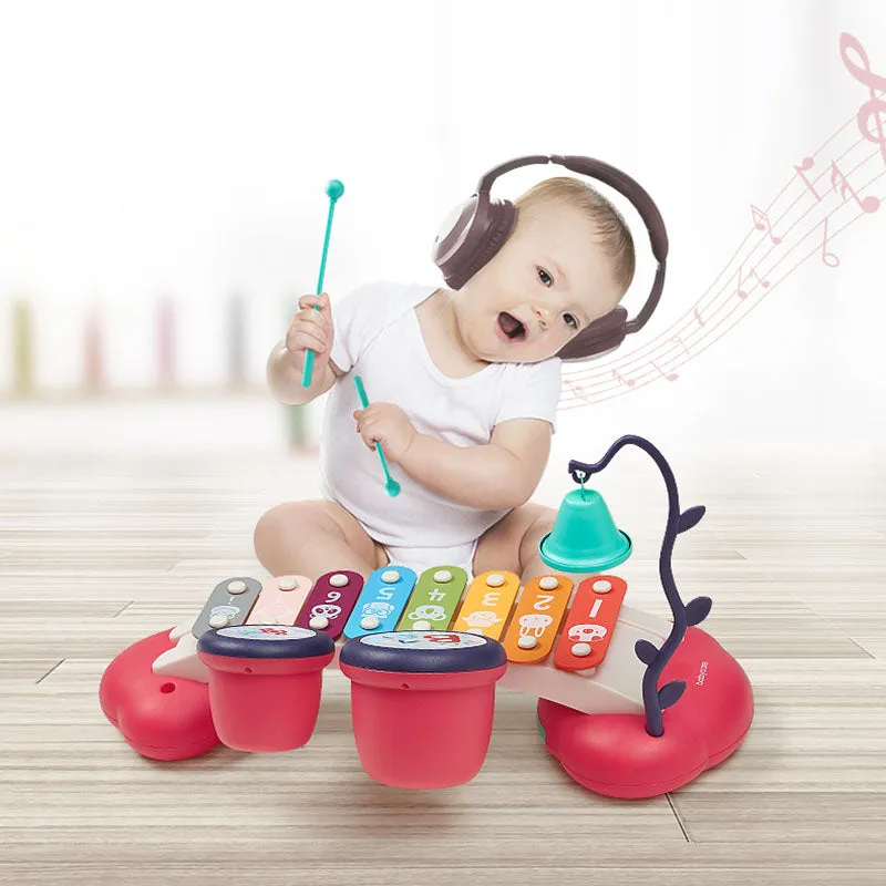 Babycare Colorful Learning Xylophone with Drum (Tiffany Blue)