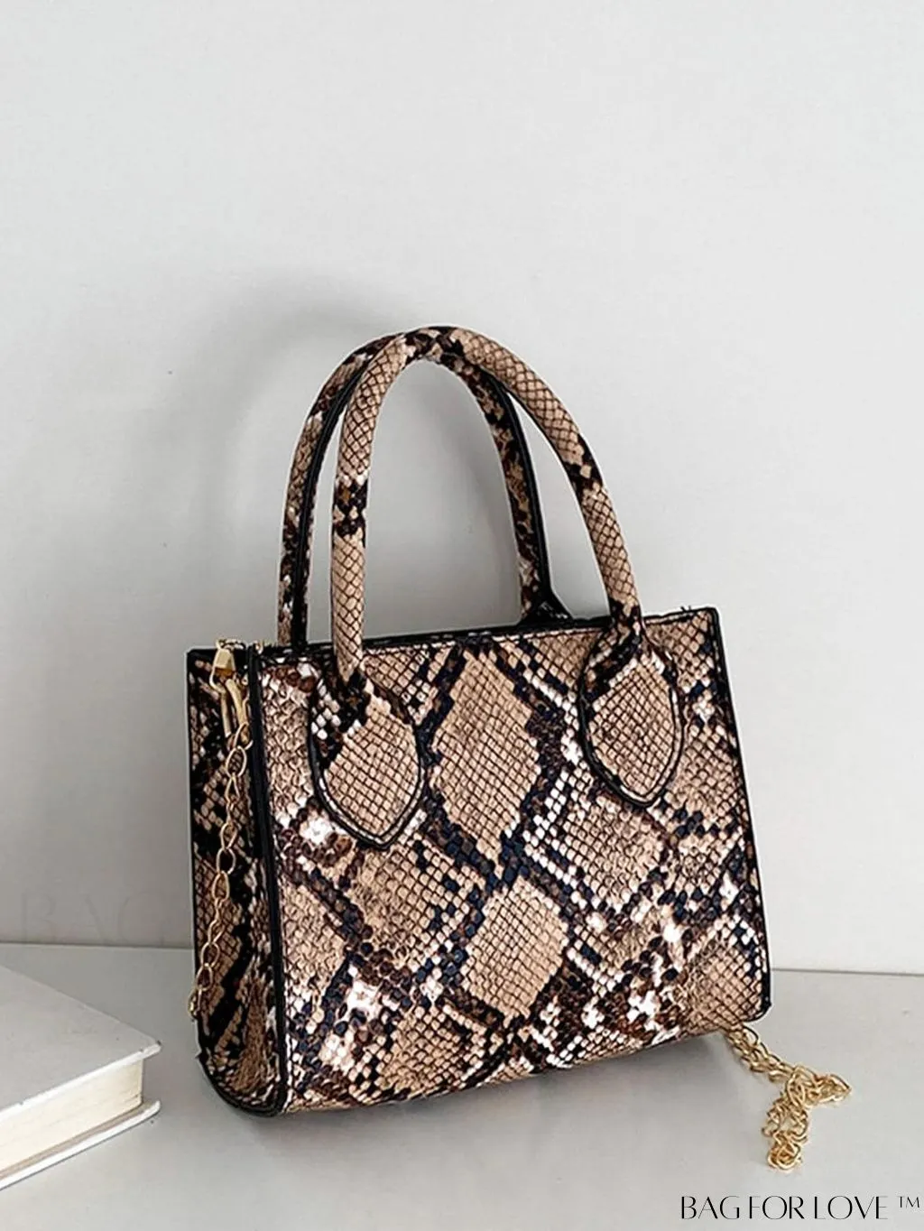 BagForLove - Compact Snakeskin Satchel: Stylishly Efficient Handbag