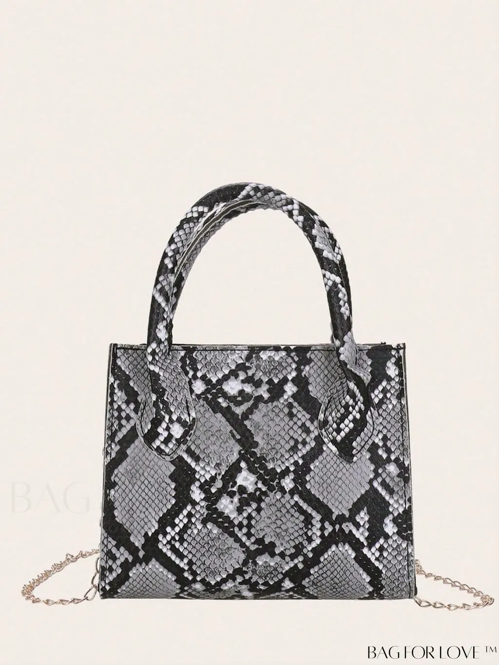 BagForLove - Compact Snakeskin Satchel: Stylishly Efficient Handbag