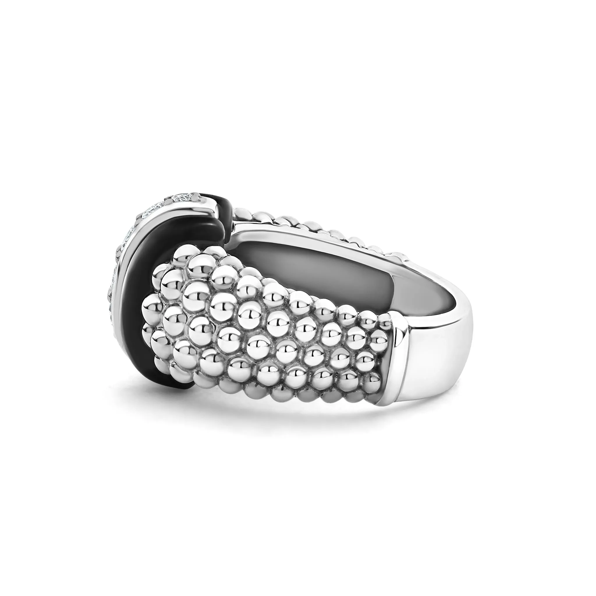 Black Caviar Black Ceramic Caviar Diamond Ring