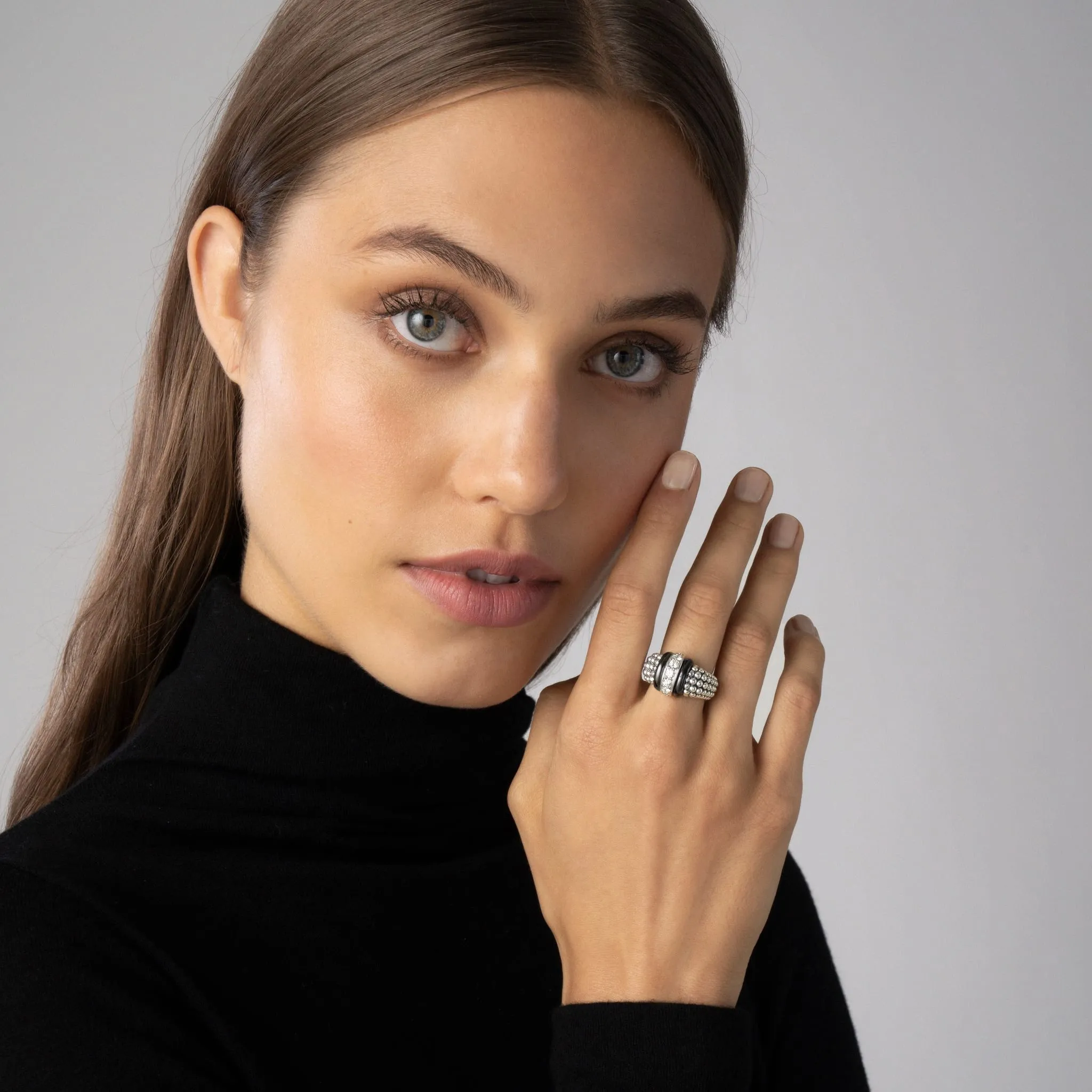 Black Caviar Black Ceramic Caviar Diamond Ring