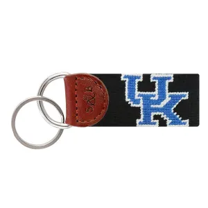 Black University of Kentucky Needlepoint Key Fob