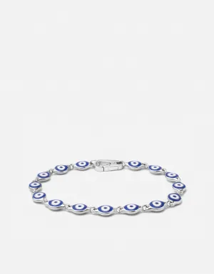 Blue Eye Bracelet, Sterling Silver
