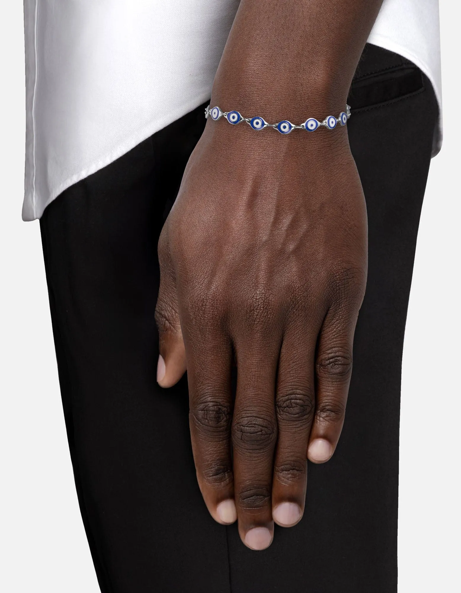 Blue Eye Bracelet, Sterling Silver