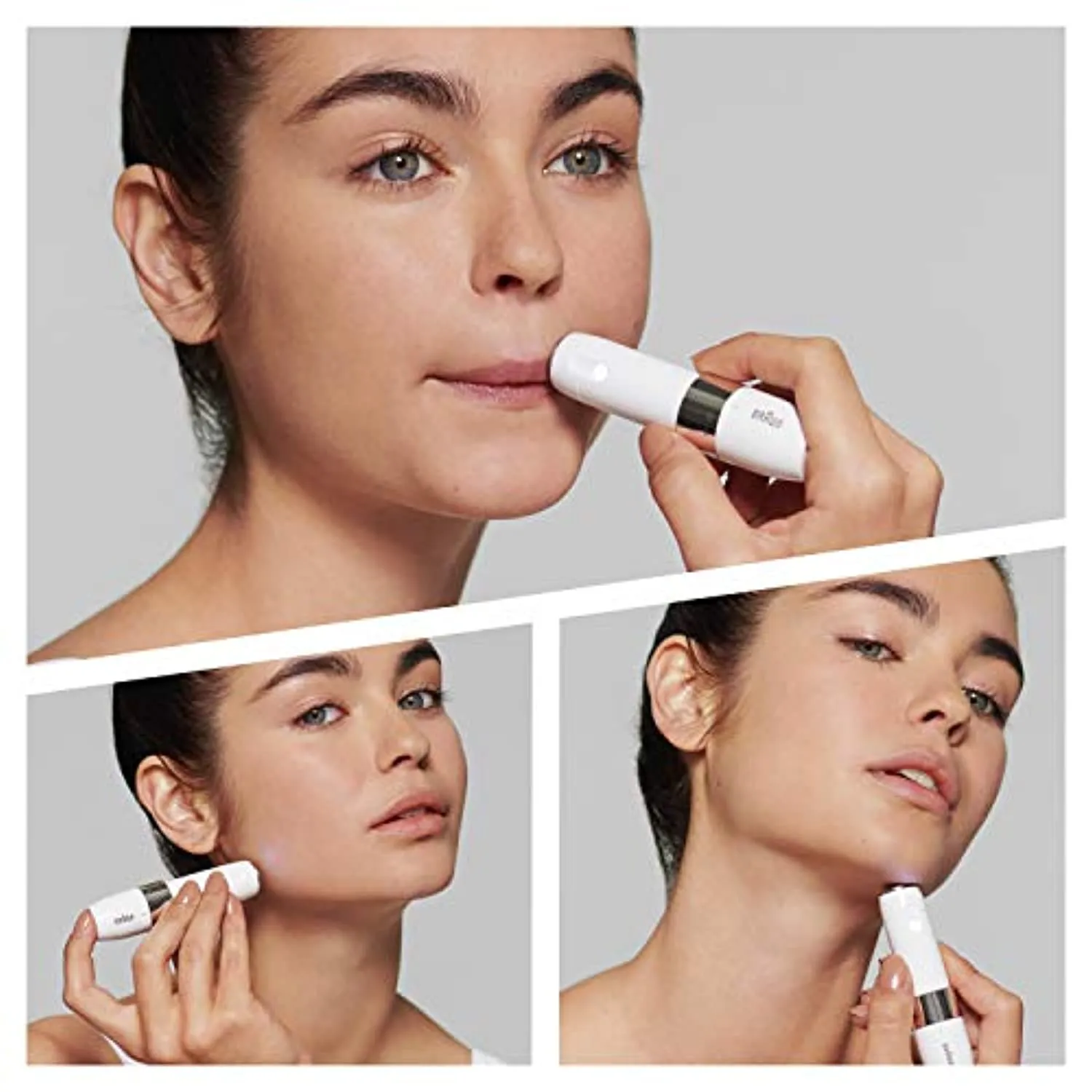 Braun Mini Hair Remover, Electric Facial Hair Removal for Women, Quick & Gentle, Finishing Touch for Upper Lips, Chin & Cheeks, for Easier Makeup Application, Ideal for On-the-Go, with Smartlight
