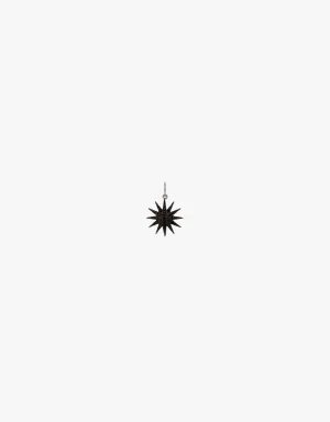 Bridget King Black Diamond Starburst Pendant in Sterling Silver
