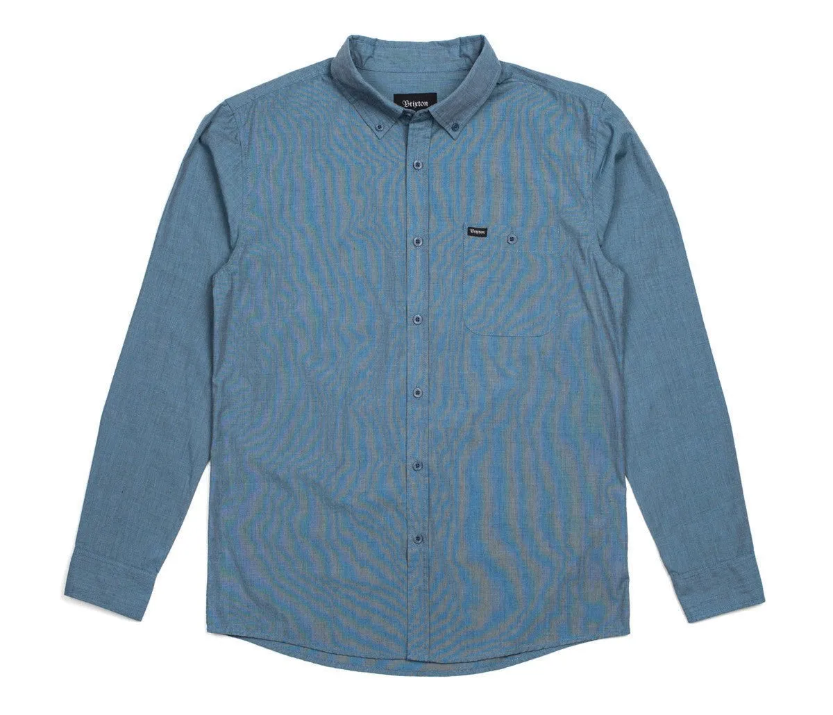 Brixton Central L/S Woven- Heather Steel
