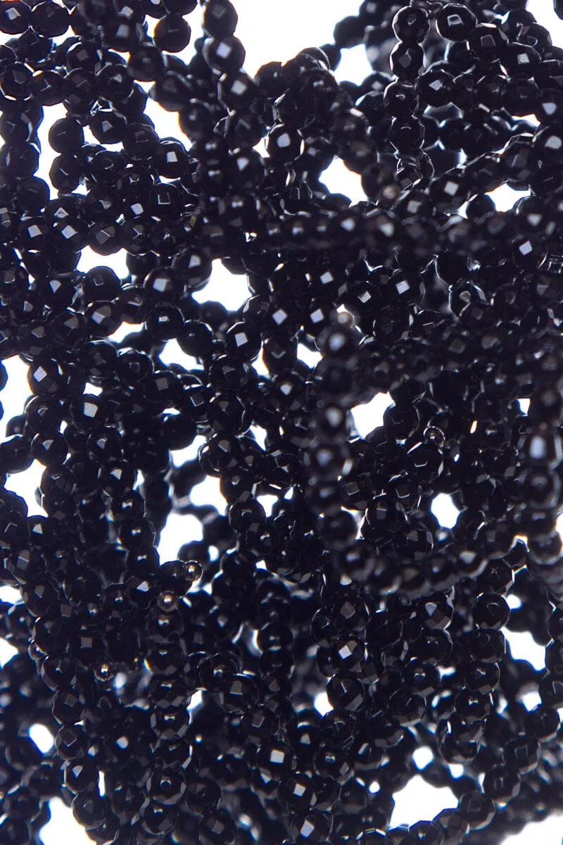 Brunello Cucinelli Black Beaded Collar Necklace