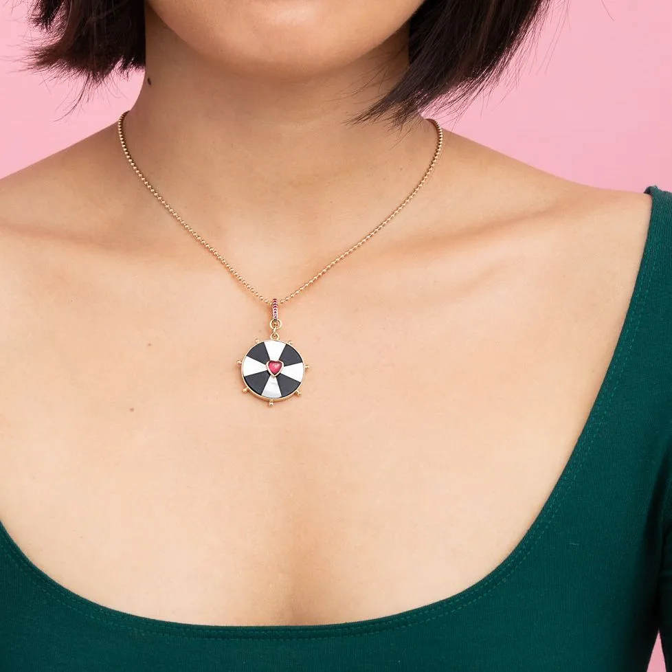 Bullseye Heart Charm