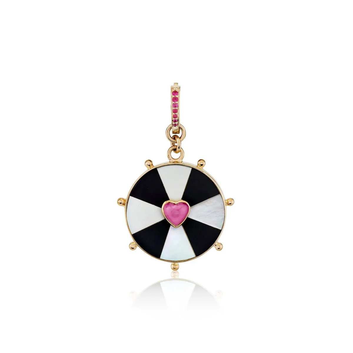 Bullseye Heart Charm