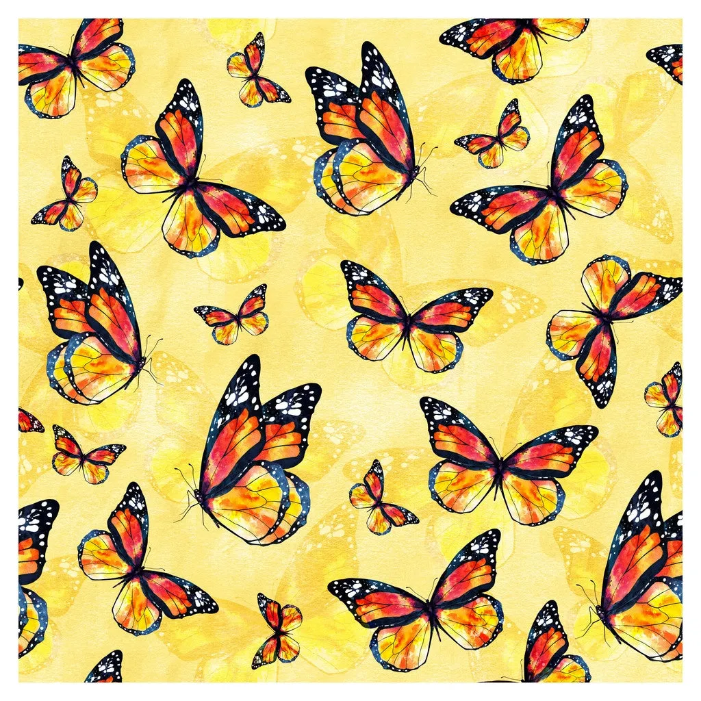 Butterfly Flowers Heat Transfer Vinyl Sheet