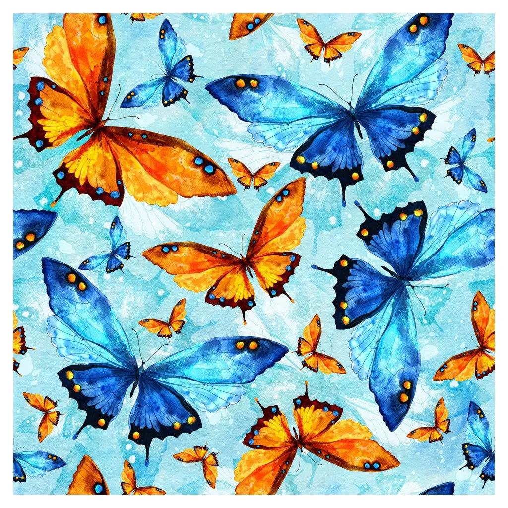 Butterfly Flowers Heat Transfer Vinyl Sheet