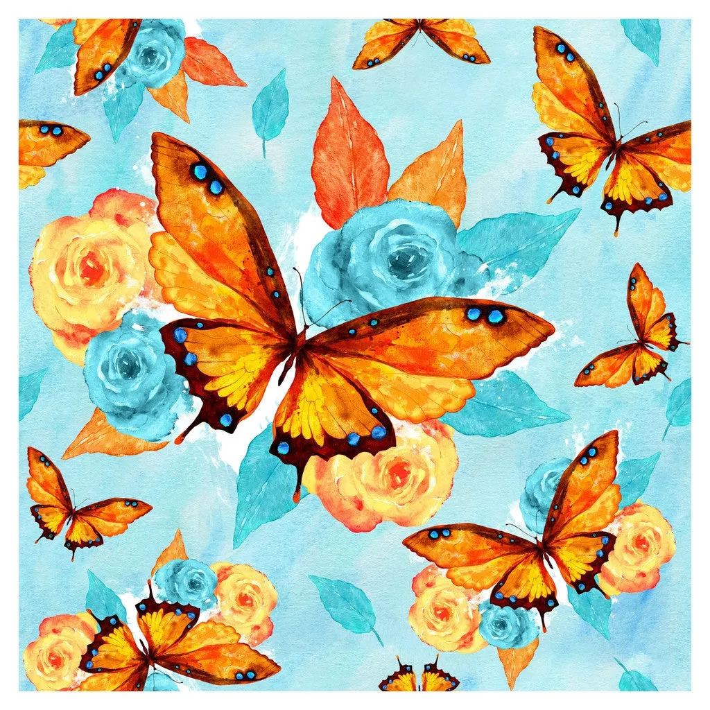 Butterfly Flowers Heat Transfer Vinyl Sheet