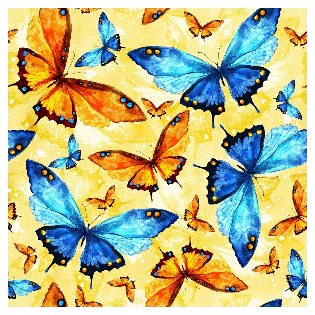 Butterfly Flowers Heat Transfer Vinyl Sheet