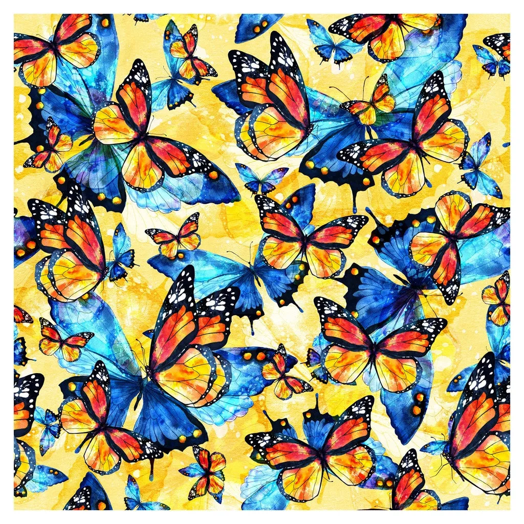 Butterfly Flowers Heat Transfer Vinyl Sheet