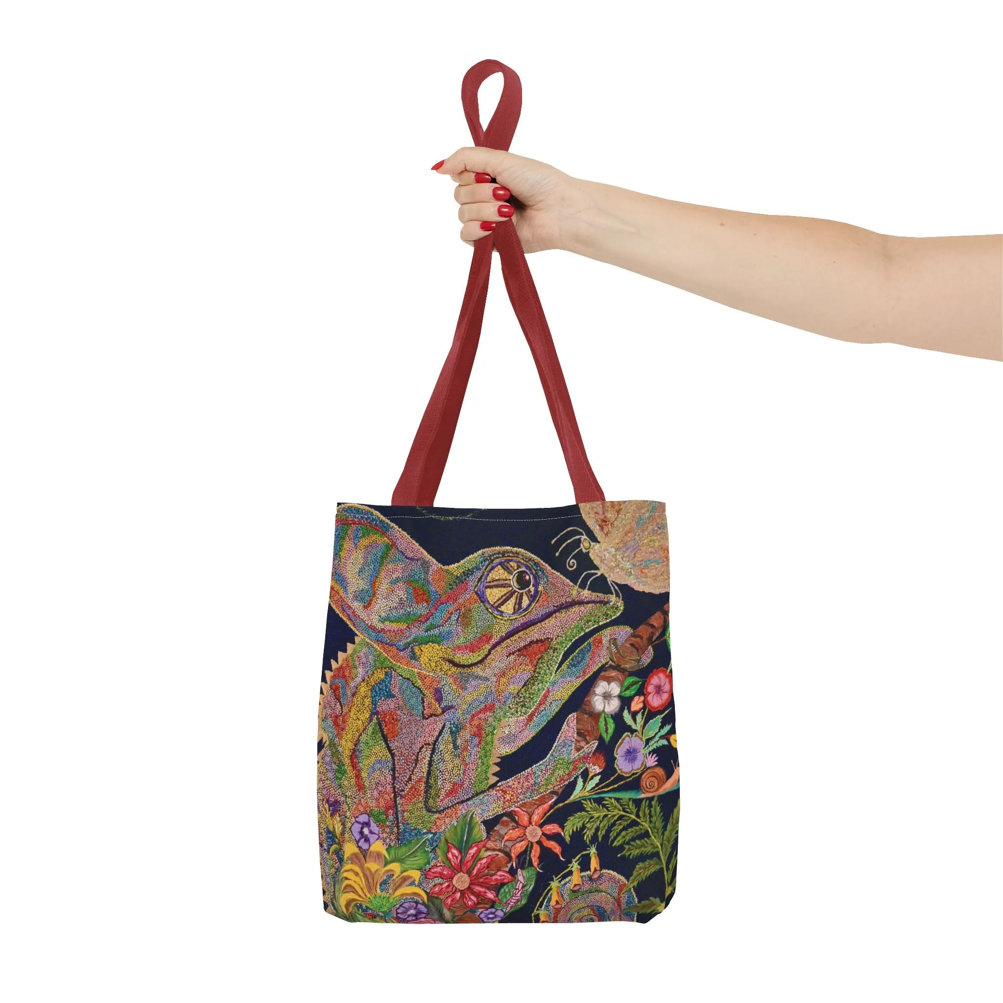 Chameleon and Butterfly Tote Bag