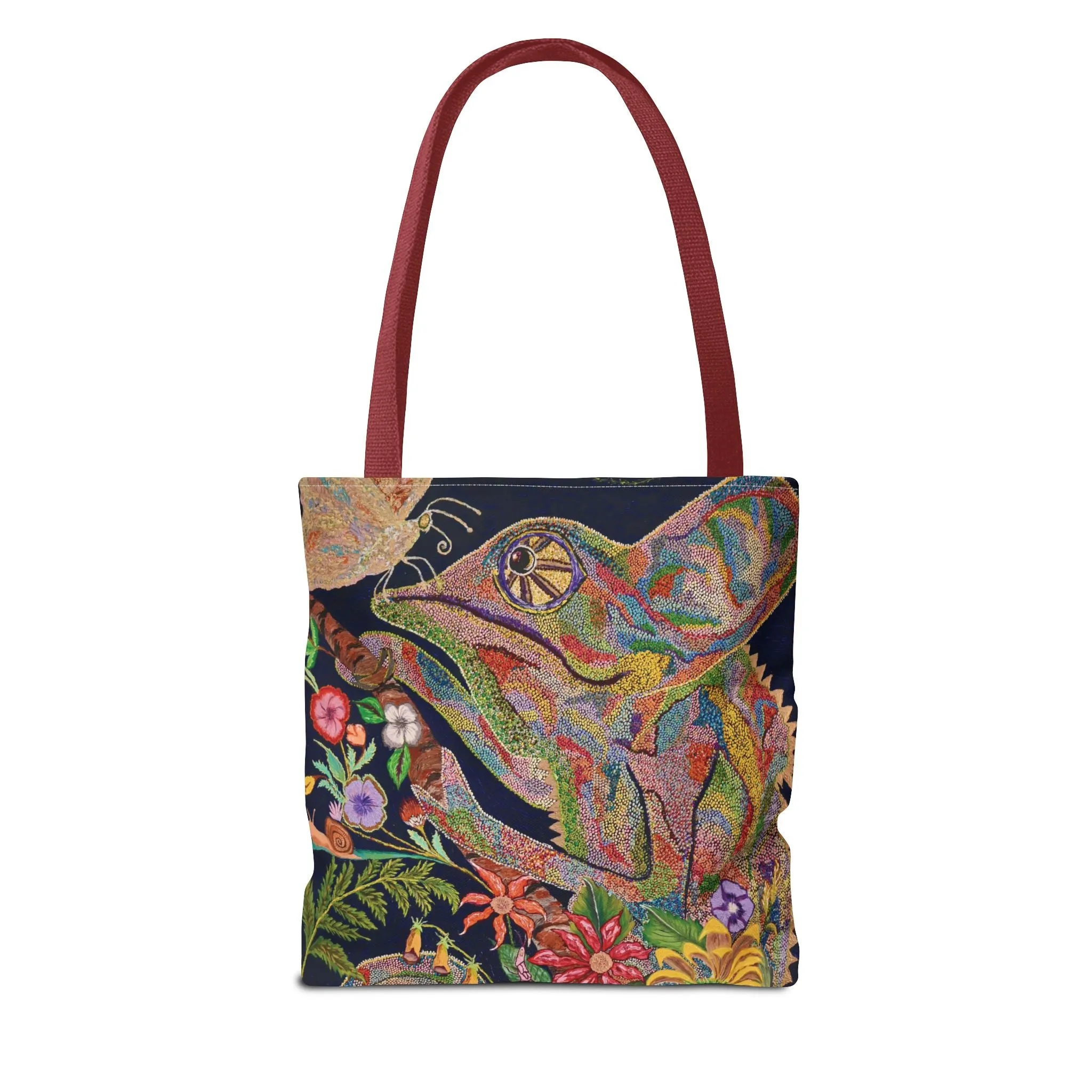 Chameleon and Butterfly Tote Bag