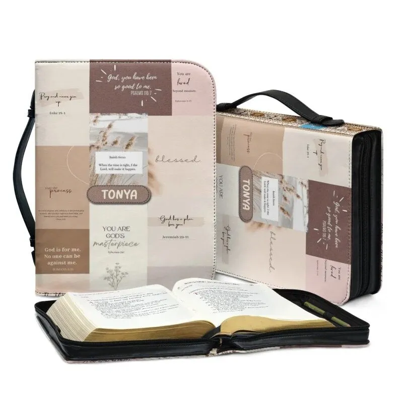 Christianartbag Bible Cover, Daily Bible God is GOD Bible Cover, Personalized Bible Cover, Butterfly and Flower Bible Cover, Christian Gifts, CAB04221023.