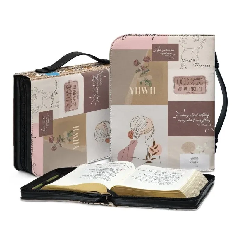 Christianartbag Bible Cover, Daily Bible God is GOD Bible Cover, Personalized Bible Cover, Butterfly and Flower Bible Cover, Christian Gifts, CAB04221023.
