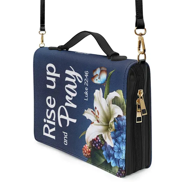 Christianartbag Bible Cover - Rise Up And Pray Luke 22:46 - Personalized Bible Cover - Bible Cover For Women - CABBBCV01030823.