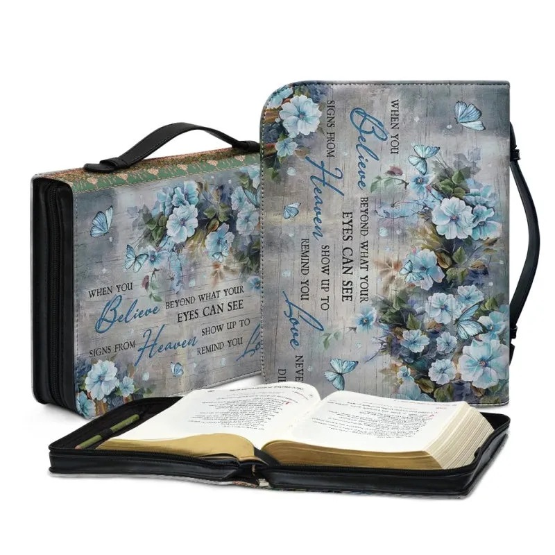 Christianartbag Bible Cover, She Is Clothed With Strength and Dignity Bible Cover, Personalized Bible Cover, Butterfly Flower Bible Cover, Christian Gifts, CAB01081123.