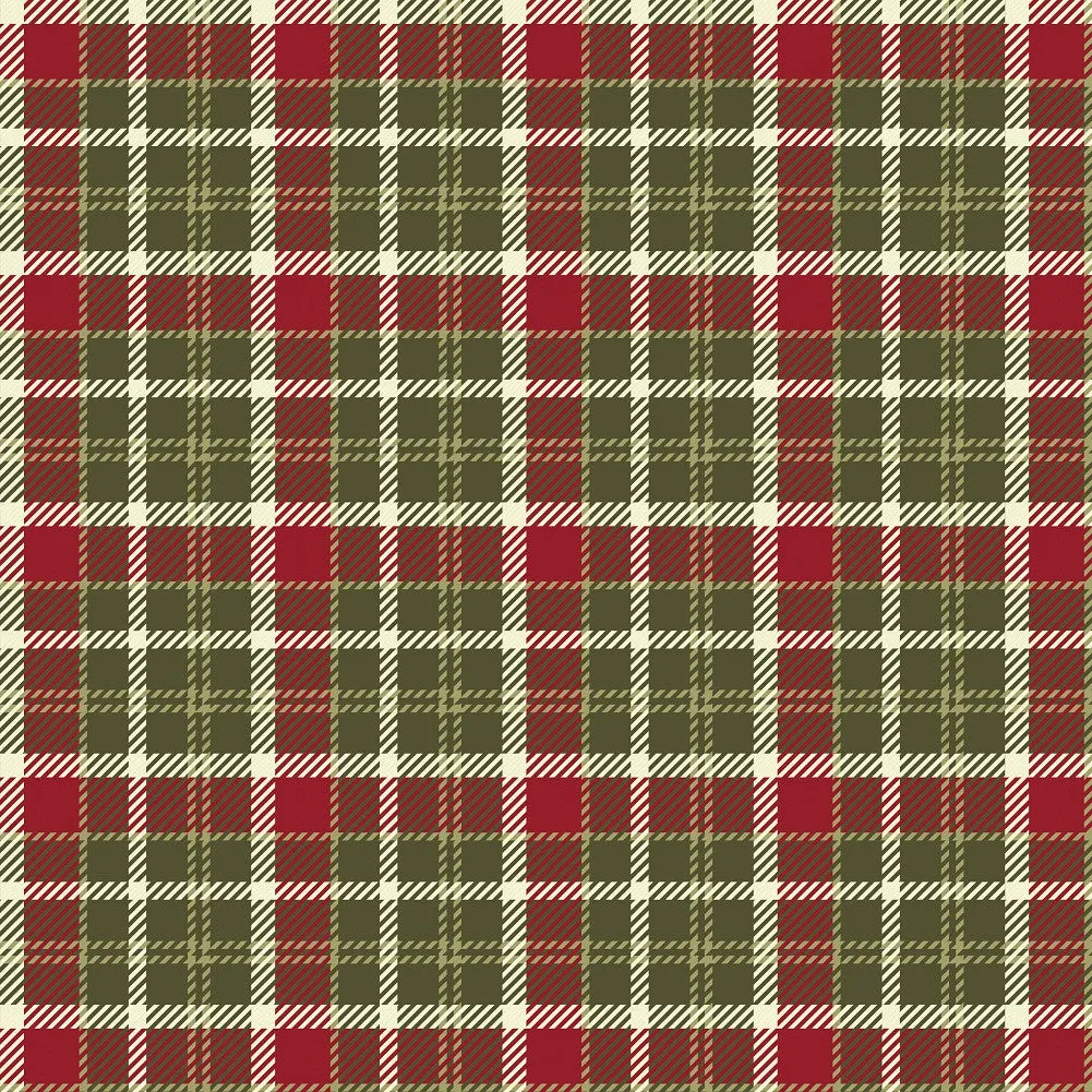 Christmas Plaid Adhesive Vinyl Sheet
