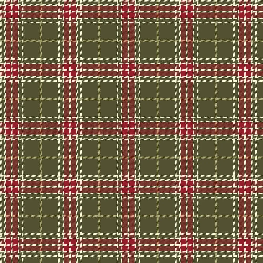 Christmas Plaid Adhesive Vinyl Sheet