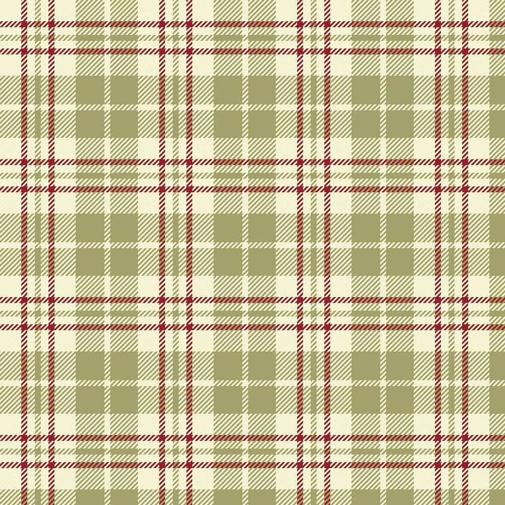 Christmas Plaid Adhesive Vinyl Sheet