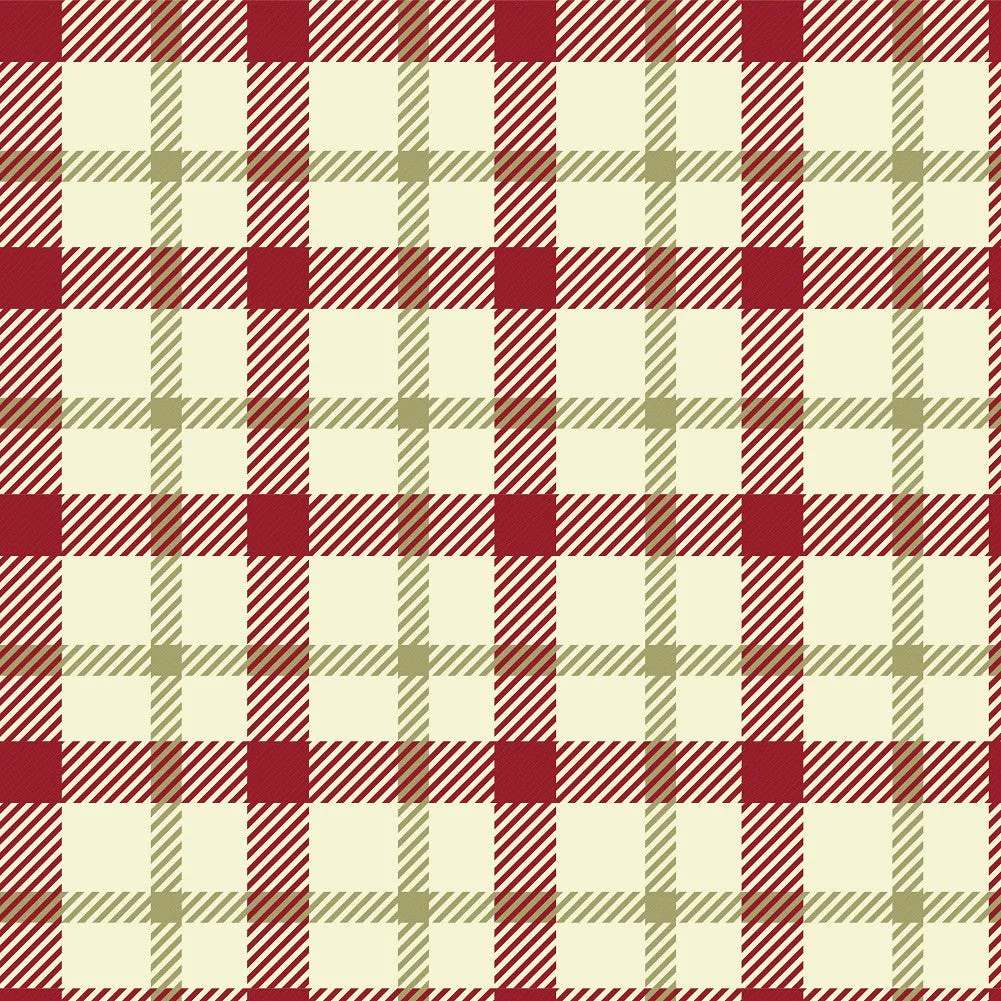 Christmas Plaid Adhesive Vinyl Sheet